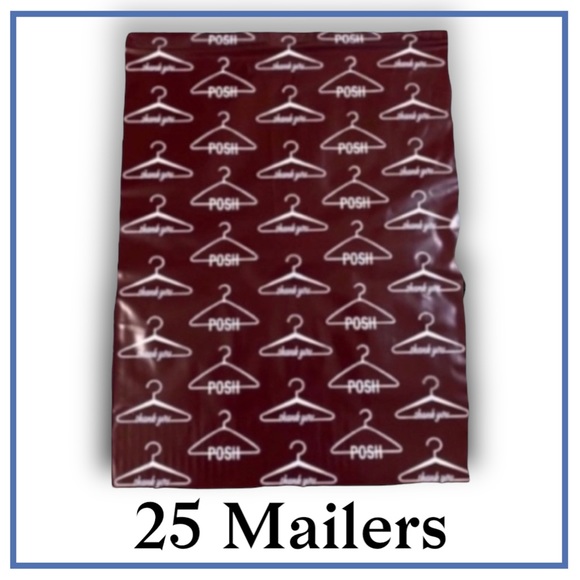 ( Quantity 25 14x17 ) Posh Hanger Burgundy Poly Mailers Bags Shipping Envelopes - Picture 2 of 3